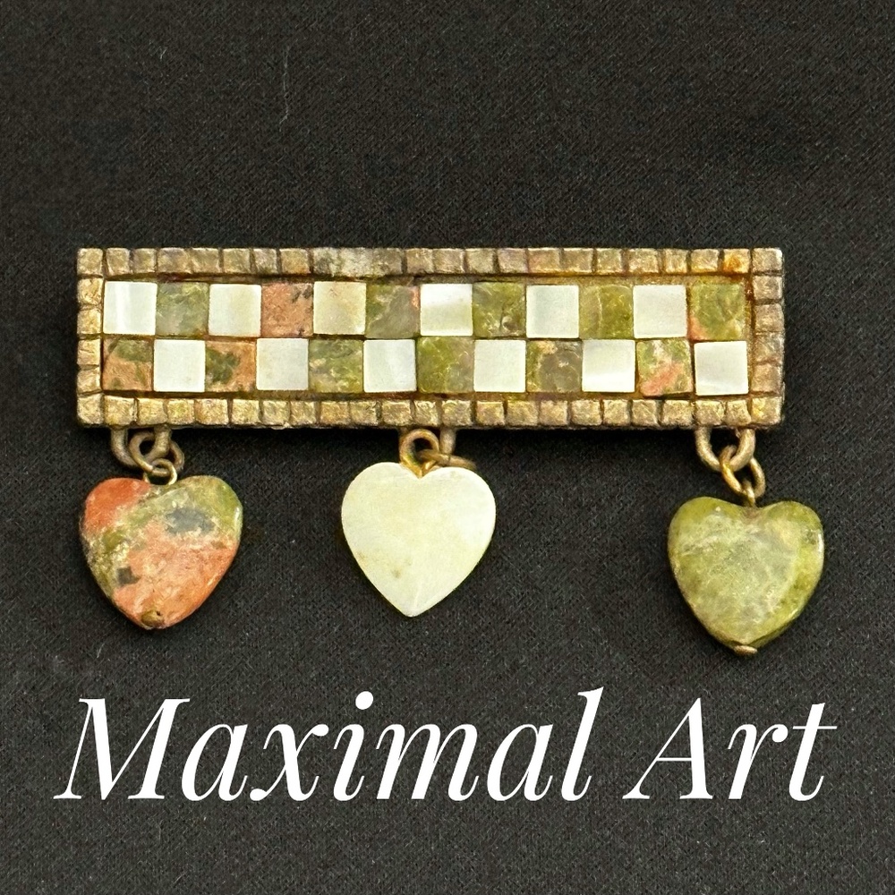 John Wind Maximal Art Mosaic Bar Brooch